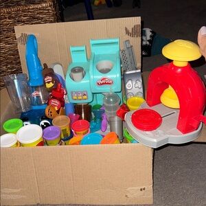 Play Doh Kitchen Creations Set with Red and Blue Colors